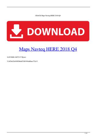 Navteq maps updates